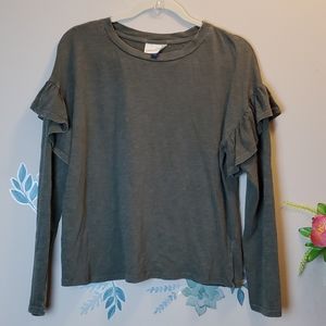 Universal thread green top long sleeve